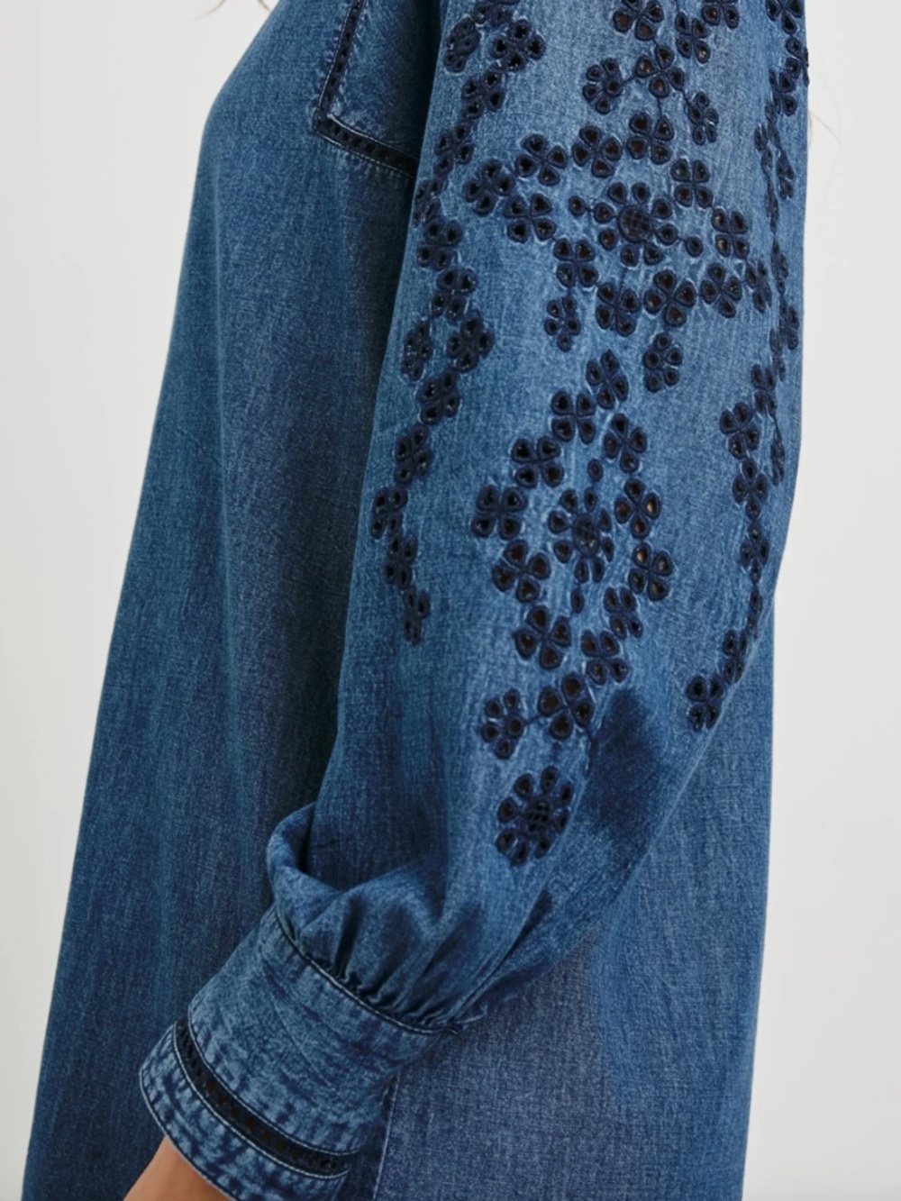 Rails Fernanda vintage wash denim dress, S, CB2734 - Picture 2 of 8